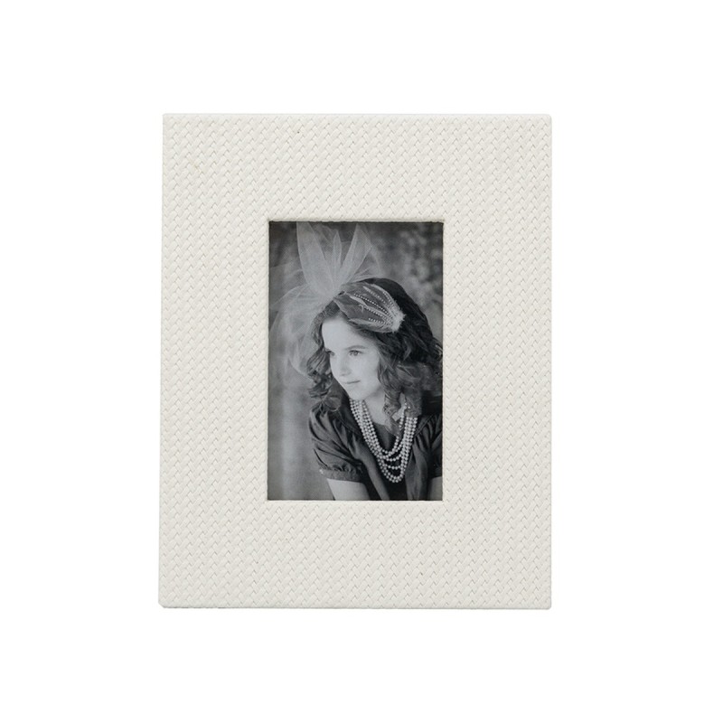 Artekko Lisa MDF Κορνίζα με Λευκό Τεχνόδερμα για Φωτογραφία 3.5x5.5" (19x2x24)cm