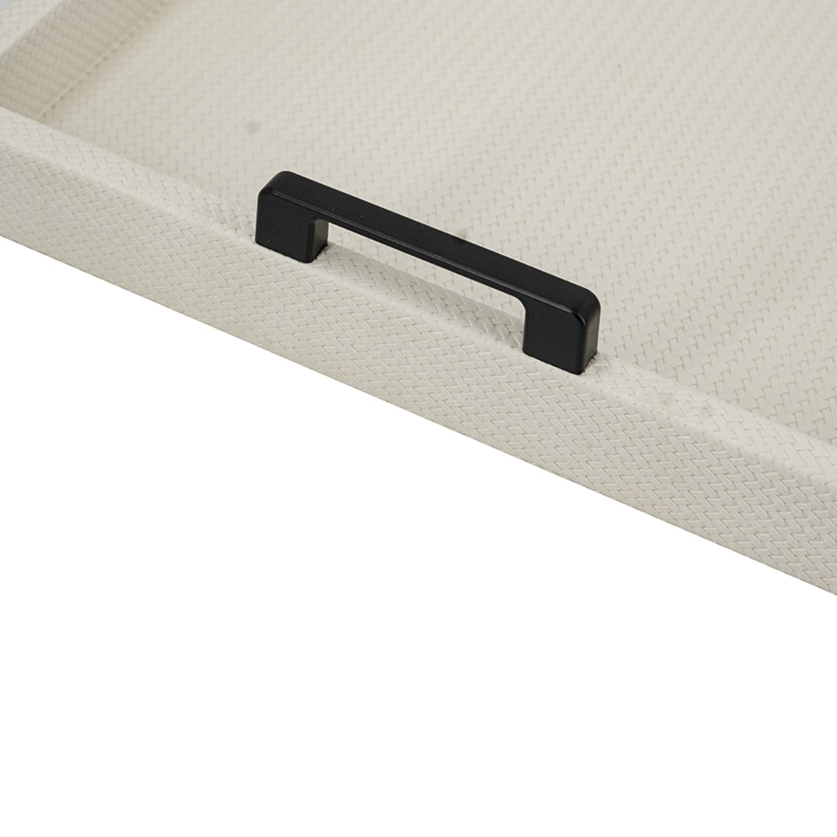 Artekko Lisa Λευκοί MDF Διακοσμητικοί Δίσκοι με Τεχνόδερμα (45.72x35.56x6.35)cm (39.37x30.48x6.35)cm 2pcs