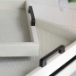 Artekko Lisa Λευκοί MDF Διακοσμητικοί Δίσκοι με Τεχνόδερμα (45.72x35.56x6.35)cm (39.37x30.48x6.35)cm 2pcs
