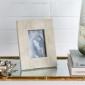 Artekko Lisa MDF Κορνίζα με Γκρι Τεχνόδερμα για Φωτογραφία 3.5x5.5" (19x2x24)cm
