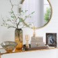 Artekko Lisa Γκρι Κοσμηματοθήκες Διακοσμητικά Κουτιά από MDF και Λινό Ύφασμα (25.4x15.24x10.16)cm (21.59x12.7x8.89)cm 2pcs