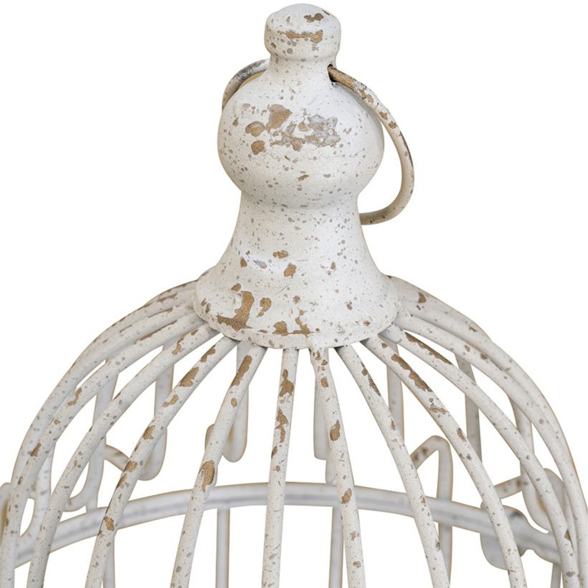 Artekko Lantern Μεταλλικά Φανάρια Κλουβιά σε Λευκή Πατίνα (26.7x26.7x67.3)cm (22.9x22.9x57.1)cm 2pcs