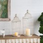 Artekko Lantern Μεταλλικά Φανάρια Κλουβιά σε Λευκή Πατίνα (26.7x26.7x67.3)cm (22.9x22.9x57.1)cm 2pcs