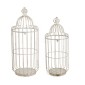 Artekko Lantern Μεταλλικά Φανάρια Κλουβιά σε Λευκή Πατίνα (26.7x26.7x67.3)cm (22.9x22.9x57.1)cm 2pcs