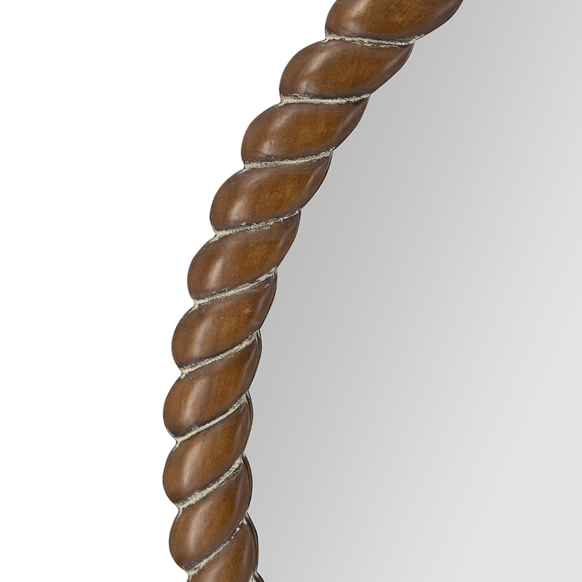 Artekko Spiral Καφέ Ξύλινος Καθρέπτης Τοίχου (72x72x3)cm