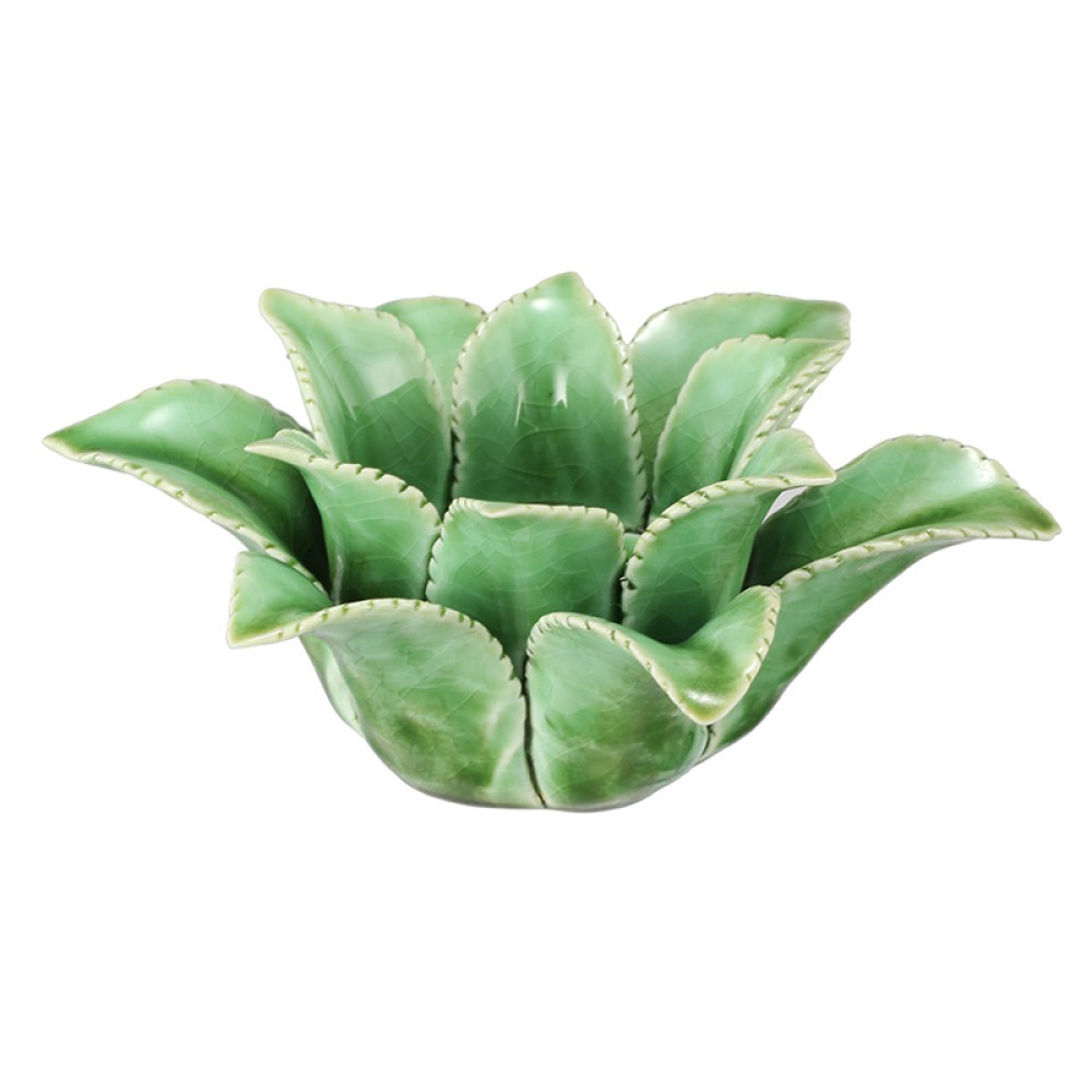 Artekko Artichoke Κηροπήγιο Κεραμικό Πράσινο (16.5x16.5x7.6)cm