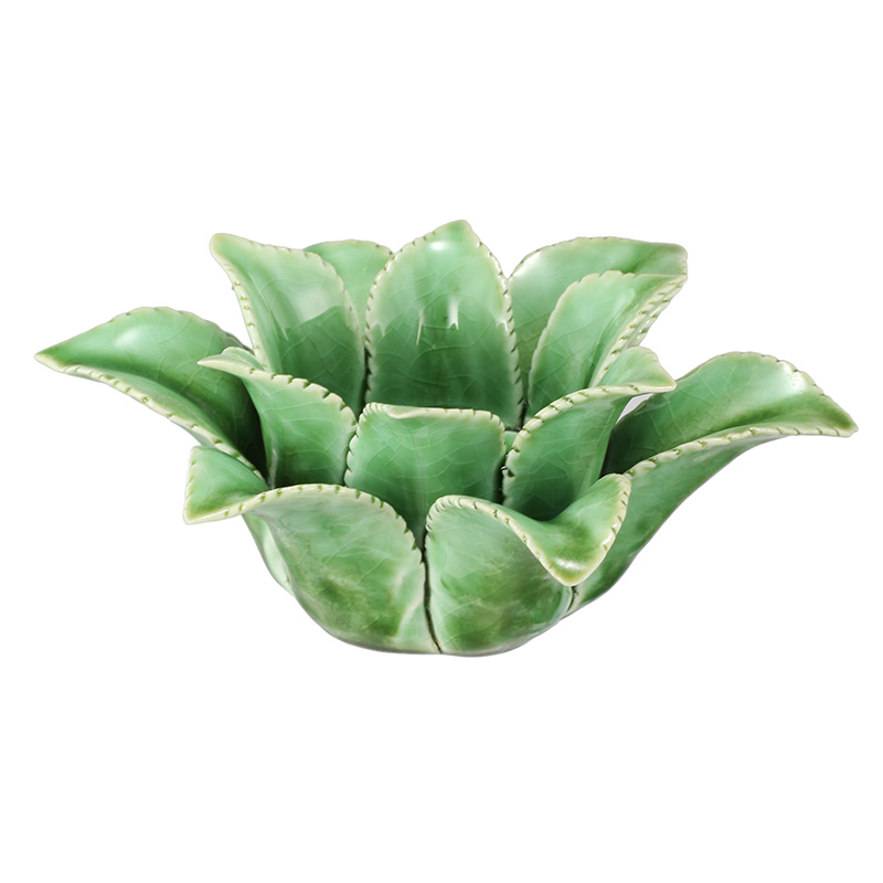Artekko Artichoke Κηροπήγιο Κεραμικό Πράσινο (16.5x16.5x7.6)cm