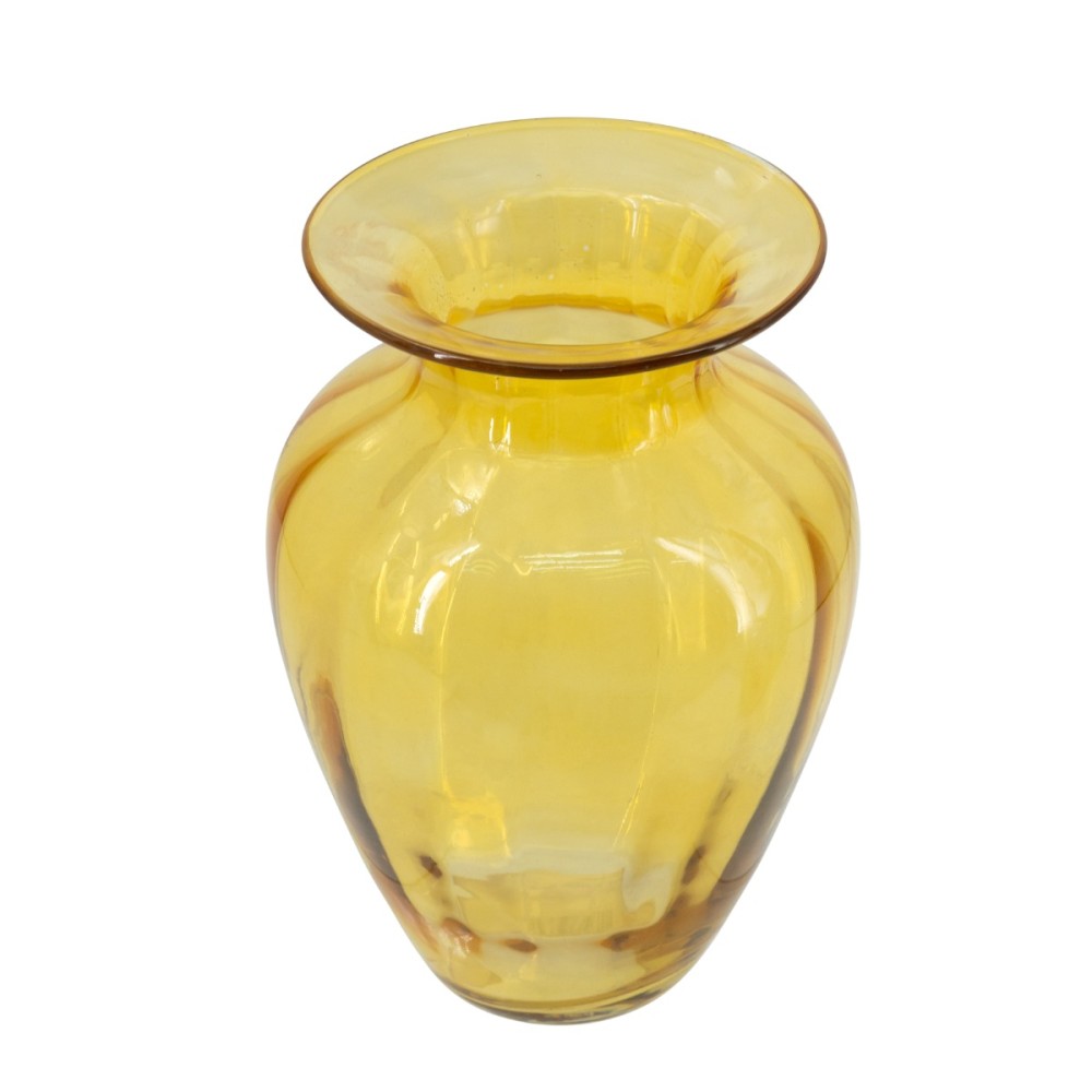Artekko Glassy Βάζο Γυάλινο Κίτρινο (15x15x21)cm