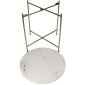 Τραπεζάκι ArteLibre Λευκό Μάρμαρο/Μέταλλο 40x40x40cm