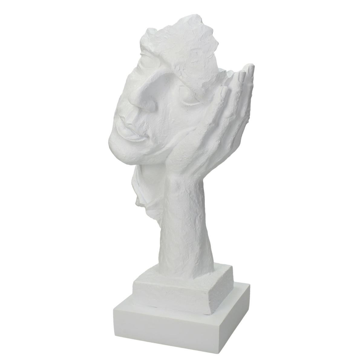 Διακοσμητικό ArteLibre Πρόσωπο Λευκό Polyresin 15.5x13x33cm