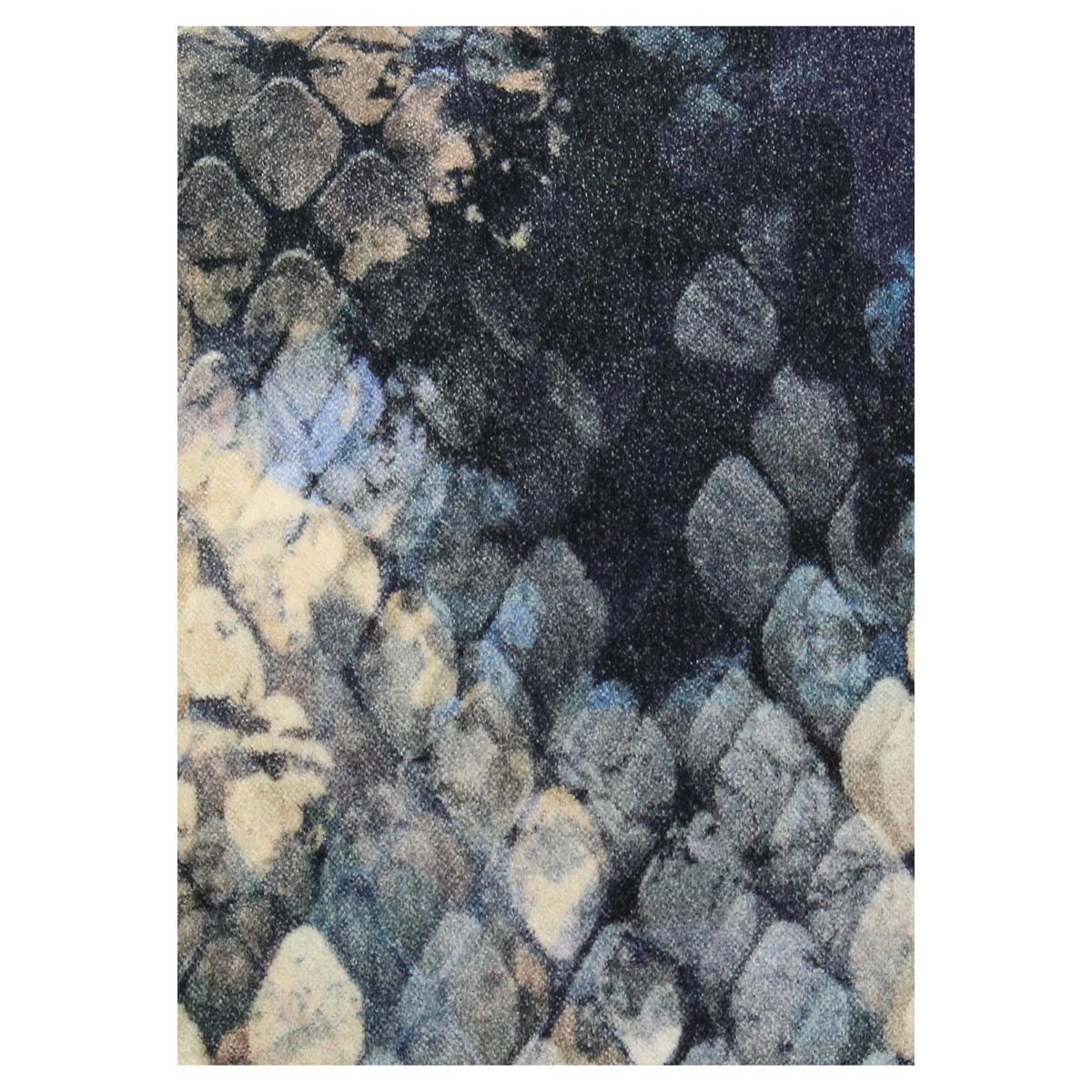 Μαξιλάρι ArteLibre Δέρμα Φιδιού Μπλε Βελούδο 45x45cm