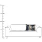 Μαξιλάρι ArteLibre Δέρμα Φιδιού Μπλε Βελούδο 40x60cm