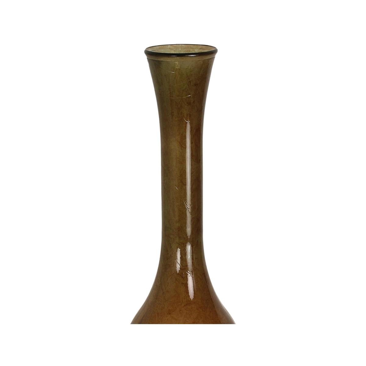 Βάζο ArteLibre Καφέ Ανακυκλωμένο Γυαλί 30x30x100cm