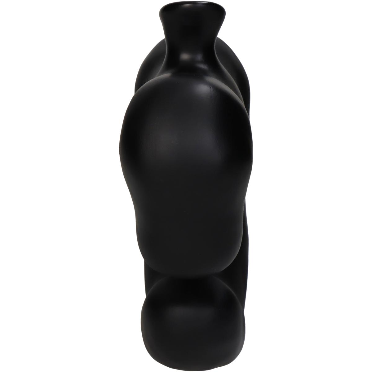 Βάζο ArteLibre Ακανόνιστο Μαύρο Polyresin 22.5x8x23.5cm