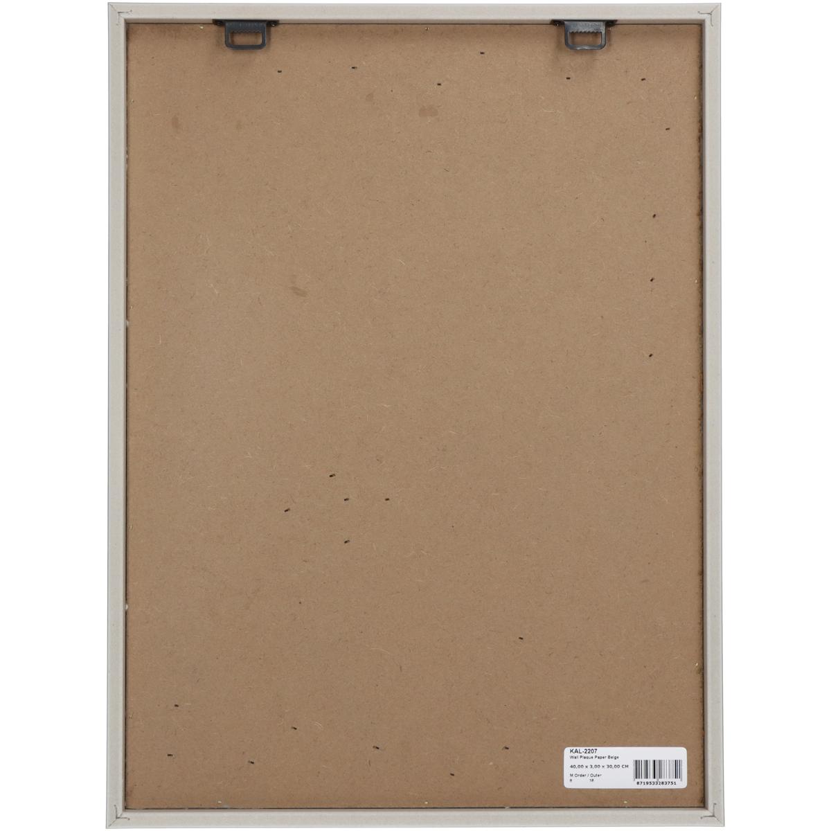 Διακοσμητικό Τοίχου ArteLibre Μπεζ Χαρτί 30x3x40cm