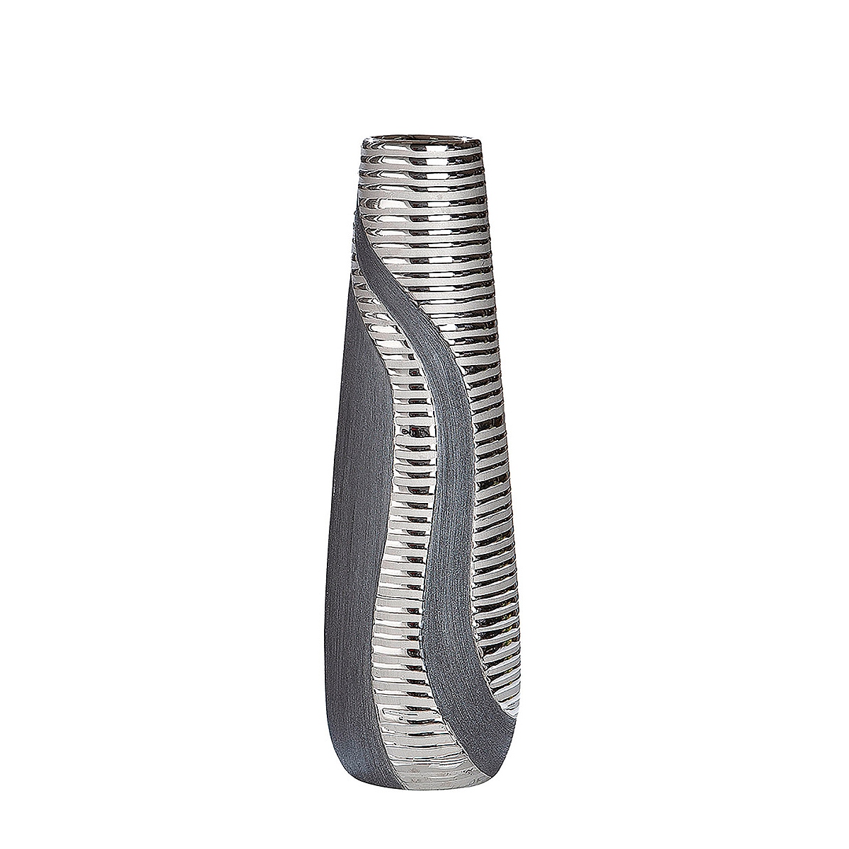 Βάζο ArteLibre Ασημί/Γκρι Κεραμικό 14x14x49cm