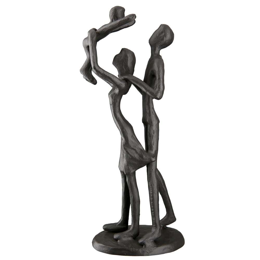 Γλυπτό 'Familiengluck' Σιδερένιο Καφέ 5.5x9x20cm