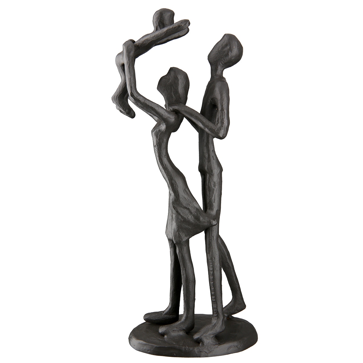 Γλυπτό 'Familiengluck' Σιδερένιο Καφέ 5.5x9x20cm