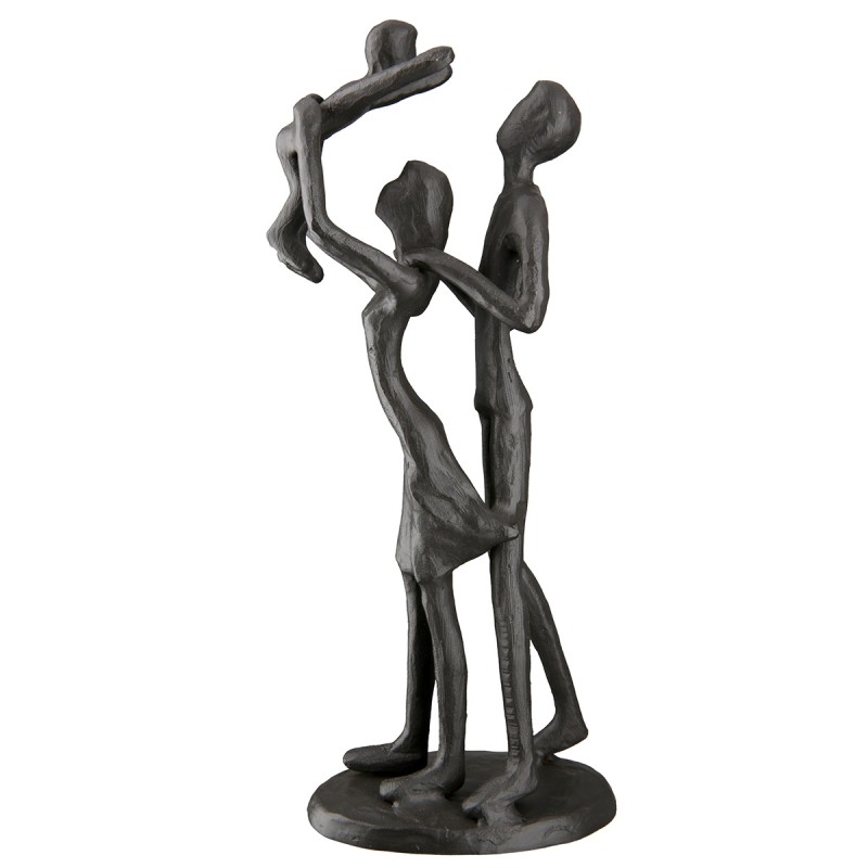 Γλυπτό 'Familiengluck' Σιδερένιο Καφέ 5.5x9x20cm
