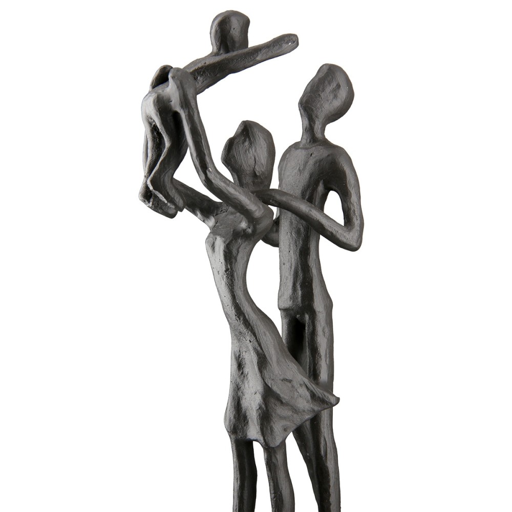 Γλυπτό 'Familiengluck' Σιδερένιο Καφέ 5.5x9x20cm