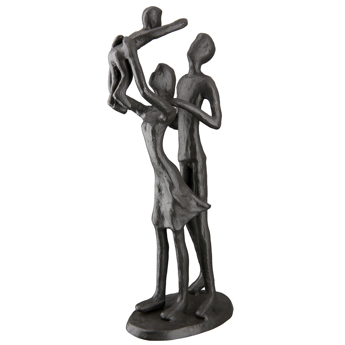 Γλυπτό 'Familiengluck' Σιδερένιο Καφέ 5.5x9x20cm