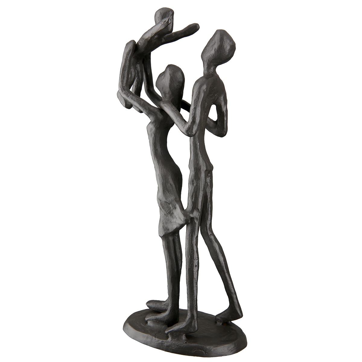 Γλυπτό 'Familiengluck' Σιδερένιο Καφέ 5.5x9x20cm