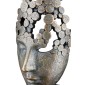Γλυπτό 'Female Mask' Μοτίβο Προσώπου Πολυρεζίνη Μπρονζέ 10x15x31.5cm