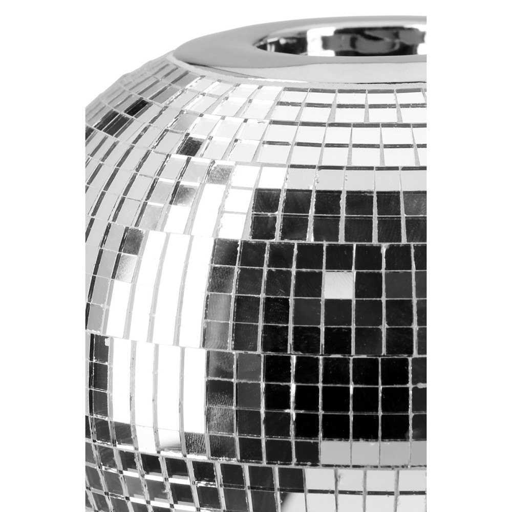 Κηροπήγιο Σφαίρα 'Disco' Κεραμικό Ασημί 11x15cm