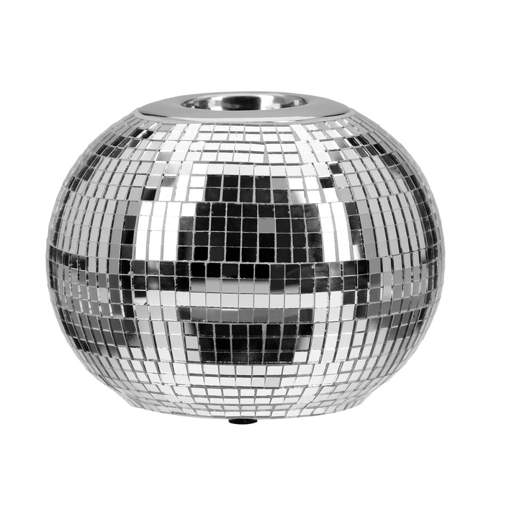 Κηροπήγιο Σφαίρα 'Disco' Κεραμικό Ασημί 11x15cm