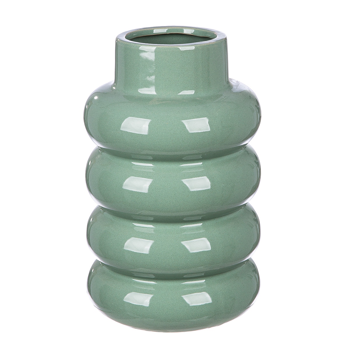 Βάζο 'Rim' Κεραμικό Πράσινο 2Τμχ 24x15cm