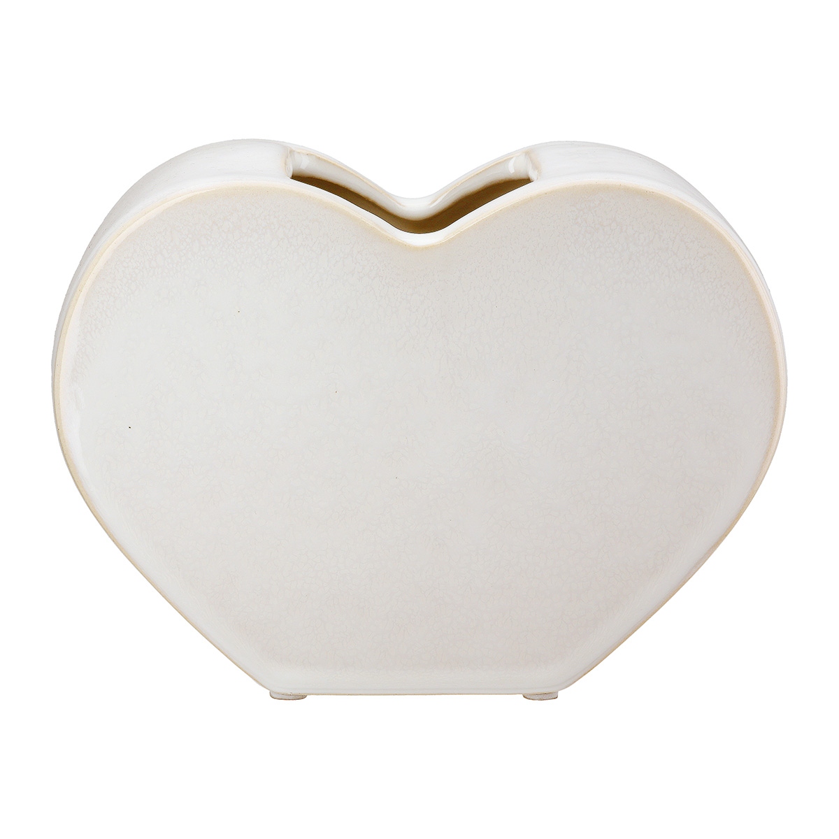 Βάζο 'Heart' Κεραμικό Λευκό 8.5x20x14cm
