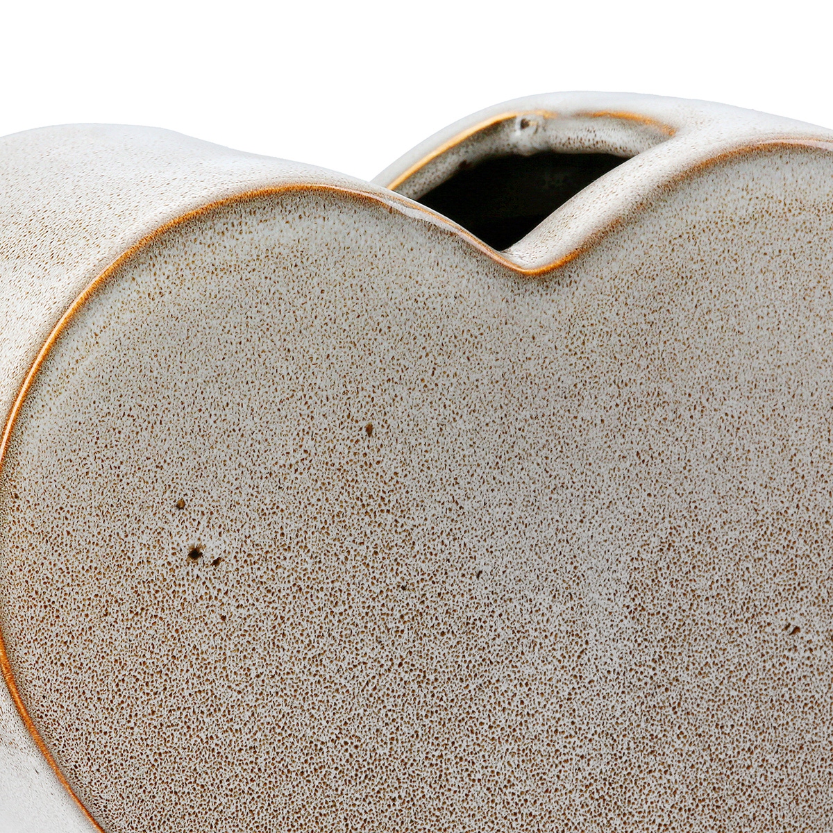 Βάζο 'Heart' Κεραμικό Μπεζ 8.5x20x14cm