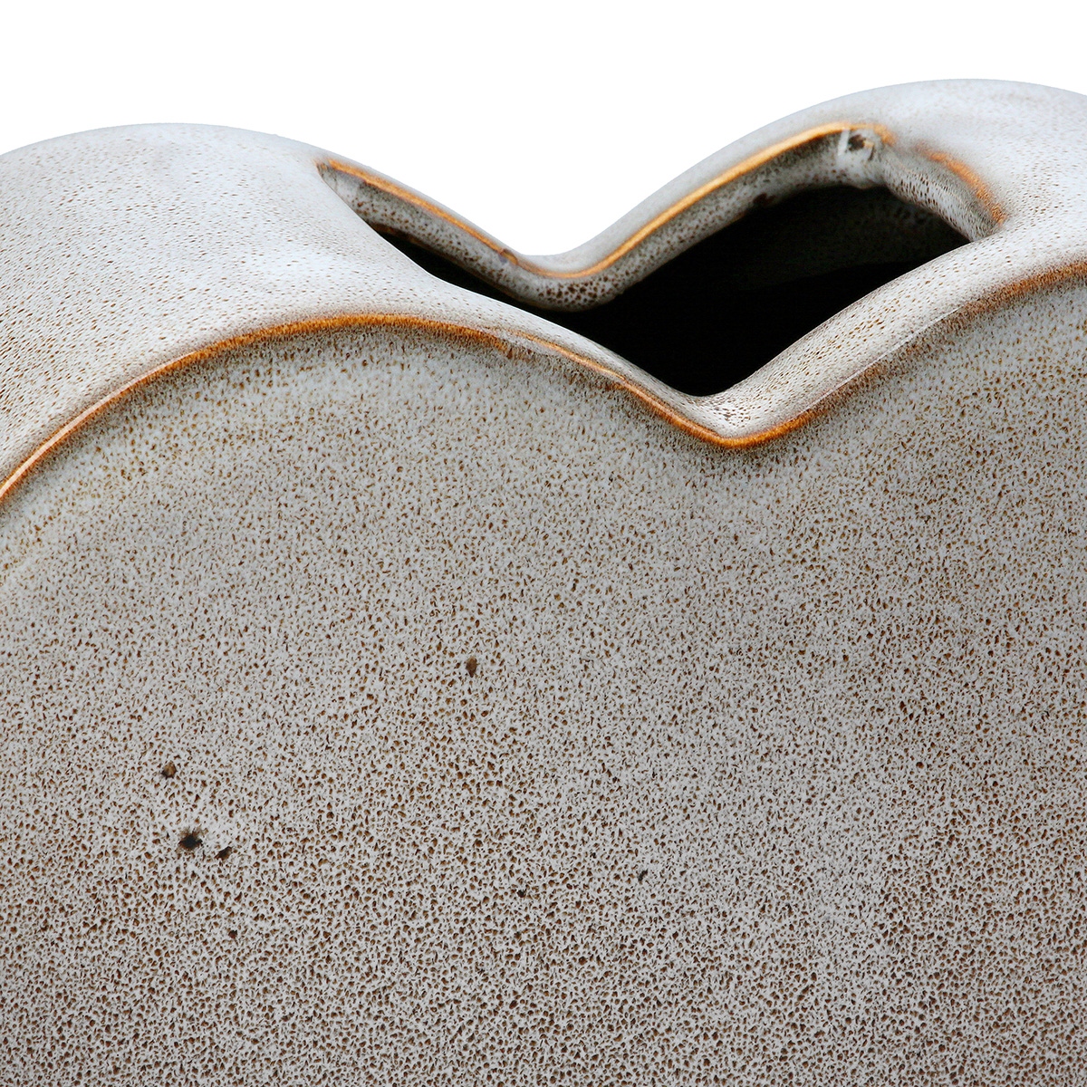 Βάζο 'Heart' Κεραμικό Μπεζ 8.5x20x14cm
