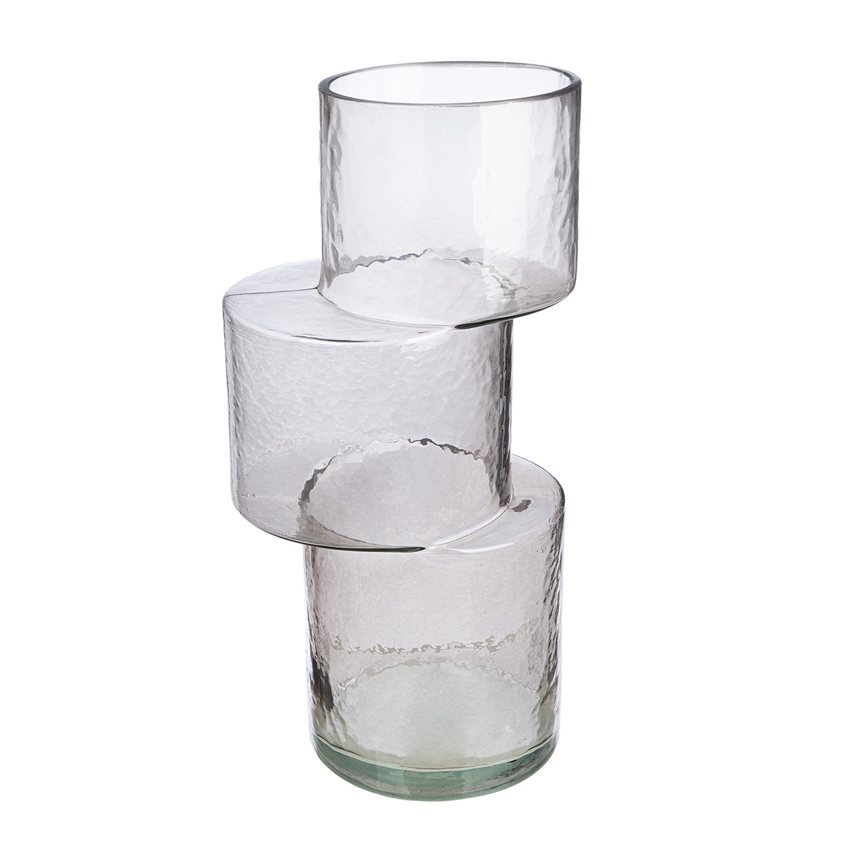 Βάζο 'Levels' Γυαλί Γκρι 11.5x13.5x28.5cm