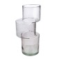 Βάζο 'Levels' Γυαλί Γκρι 11.5x13.5x28.5cm