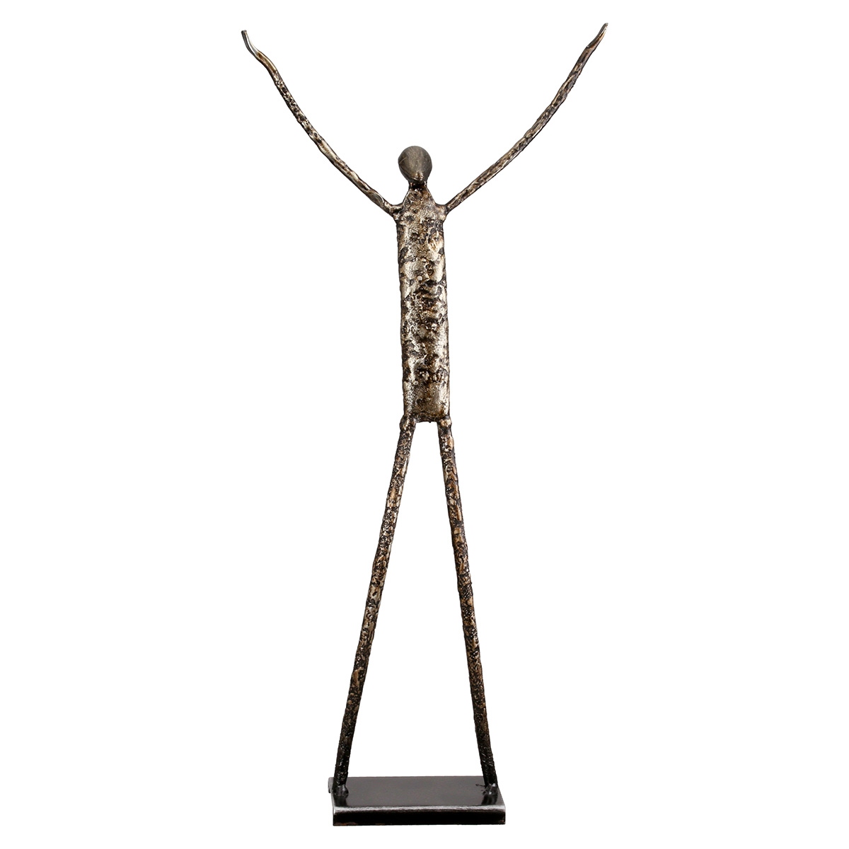 Φιγούρα Άτομο 'Emotion' Μέταλλο Ασημί 2Τμχ 5.5x17x36cm