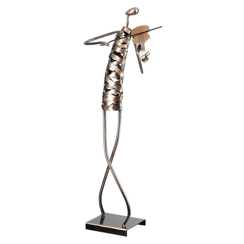 Φιγούρα Μουσικός 'Ribbon' Μέταλλο Μπρονζέ 12x20x46cm