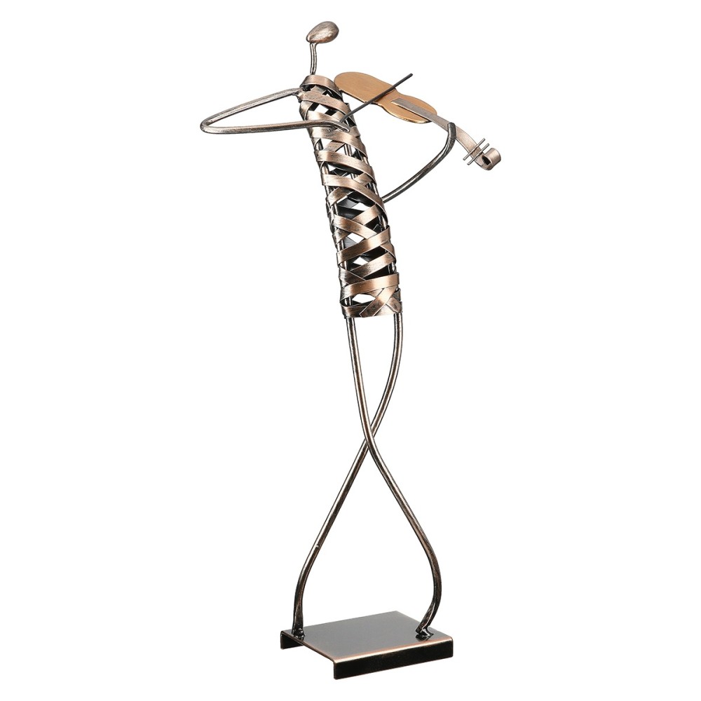Φιγούρα Μουσικός 'Ribbon' Μέταλλο Μπρονζέ 12x20x46cm