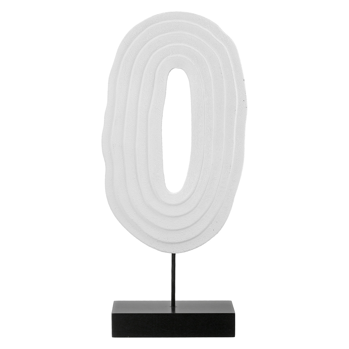 Ανάγλυφο Σταντ 'Pezzo' MDF Μαύρο/Λευκό 7.5x17.5x39.5cm