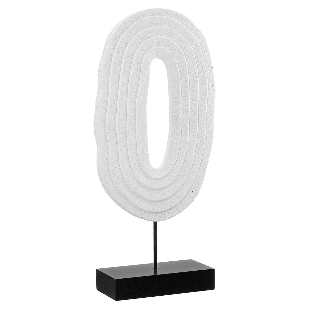 Ανάγλυφο Σταντ 'Pezzo' MDF Μαύρο/Λευκό 7.5x17.5x39.5cm