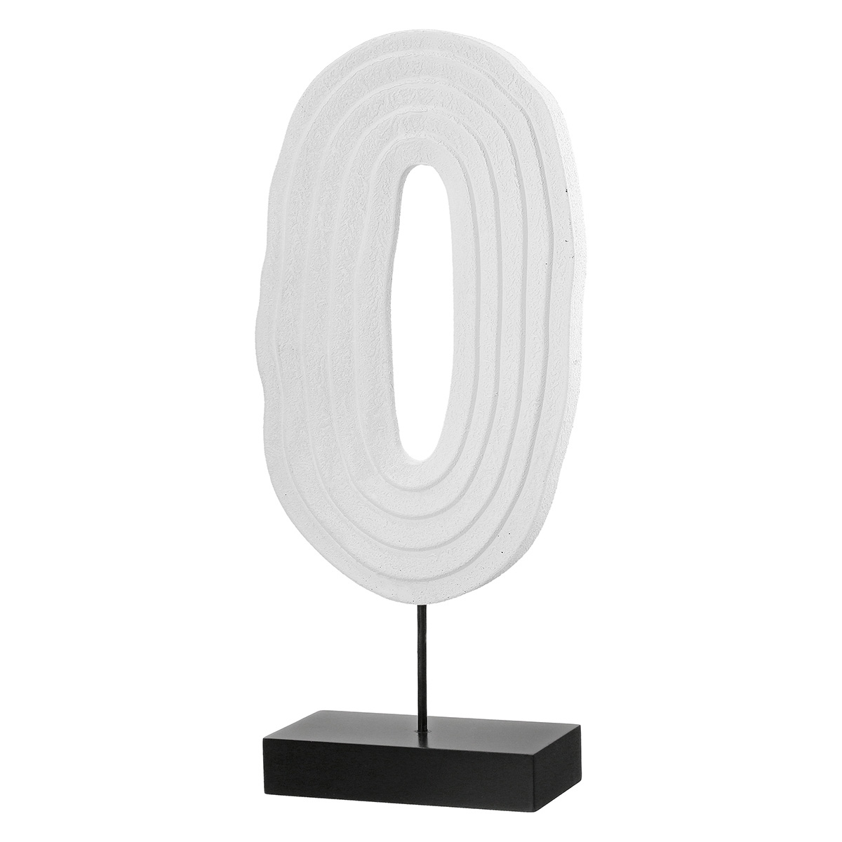 Ανάγλυφο Σταντ 'Pezzo' MDF Μαύρο/Λευκό 7.5x17.5x39.5cm