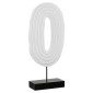 Ανάγλυφο Σταντ 'Pezzo' MDF Μαύρο/Λευκό 7.5x17.5x39.5cm