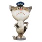 Φιγούρα Γάτα 'Policeman' Πολυ Γκρι 6x8x13.5cm