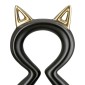 Φιγούρα Γάτα 'Catty' Κεραμικό Μαύρο/Χρυσό 6x11x17cm