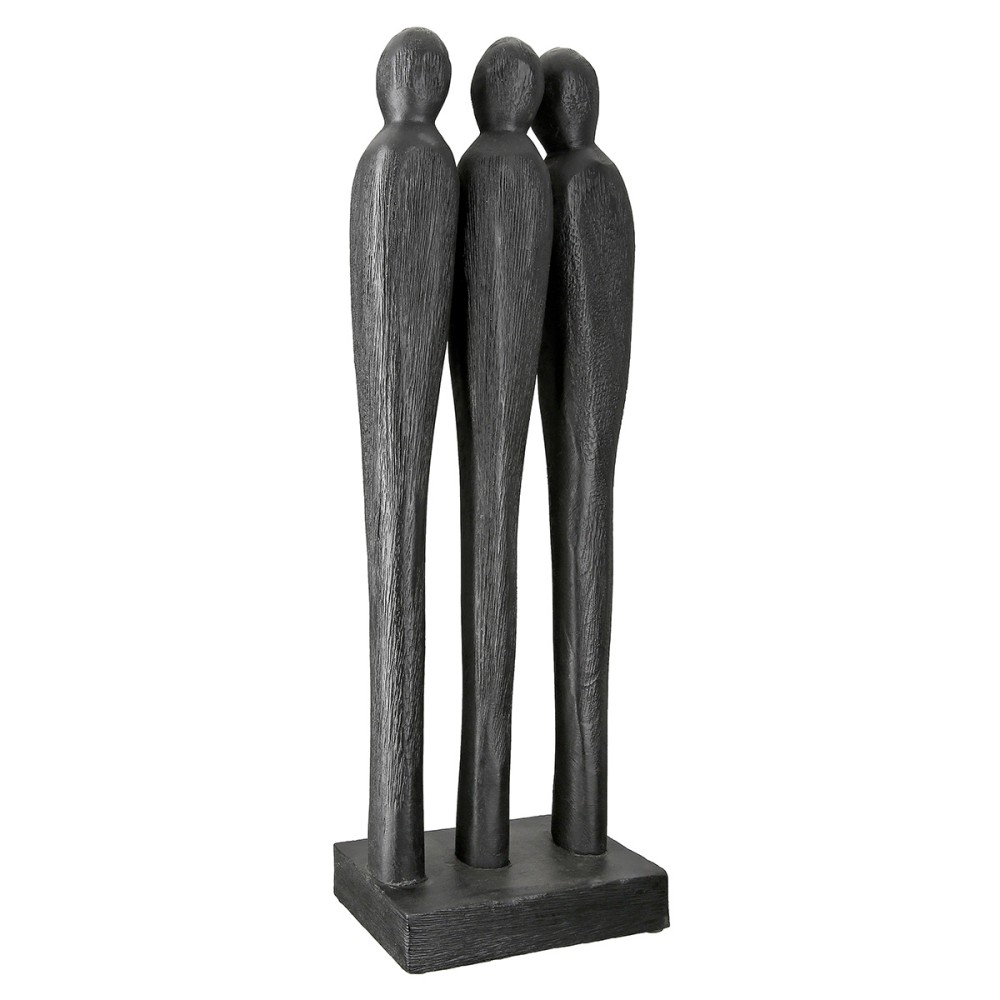 Γλυπτό '3 People' Ομάδα Ξύλο Μάνγκο Μαύρο 6.5x14x36cm
