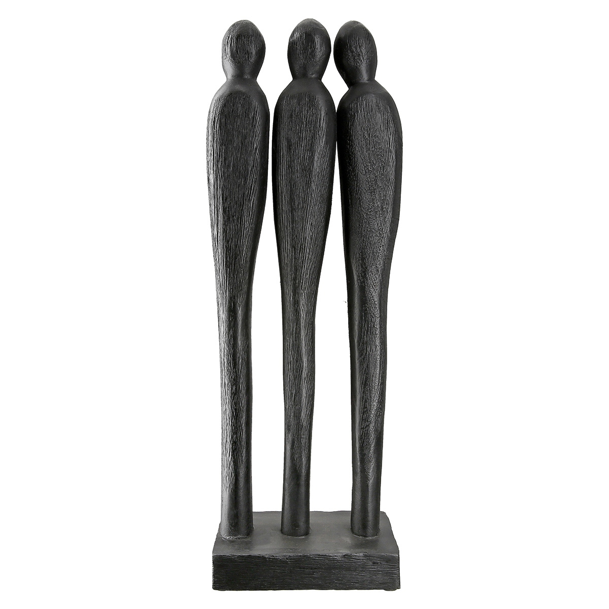 Γλυπτό '3 People' Ομάδα Ξύλο Μάνγκο Μαύρο 6.5x14x36cm