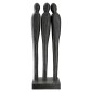 Γλυπτό '3 People' Ομάδα Ξύλο Μάνγκο Μαύρο 6.5x14x36cm