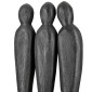 Γλυπτό '3 People' Ομάδα Ξύλο Μάνγκο Μαύρο 6.5x14x36cm