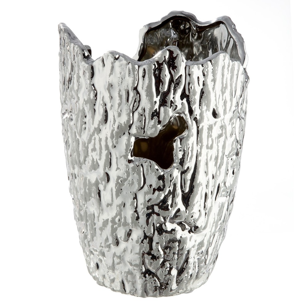 Βάζο Κωνικό Κεραμικό Ασημί Χρώμα D13X19Cm D13X19Cm Βάζο Κωνικό Κεραμικό Ασημί Χρώμα D13X19Cm D13X19Cm