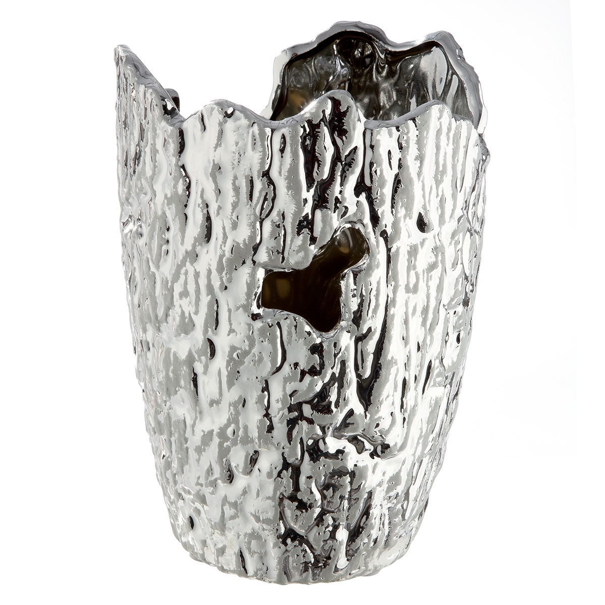Βάζο Κωνικό Κεραμικό Ασημί Χρώμα D13X19Cm D13X19Cm Βάζο Κωνικό Κεραμικό Ασημί Χρώμα D13X19Cm D13X19Cm